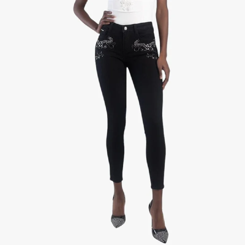 Sissy Boy Shimmer Shake Jon Jon Skinny Jean With Bling Black