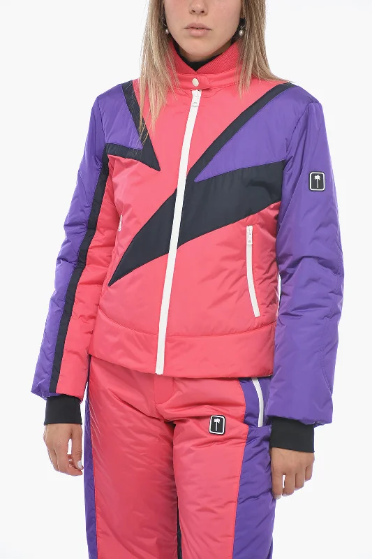 Palm Angels Color Block Designed THUNDERBOLT Ski Jacket Women's all-season jackets