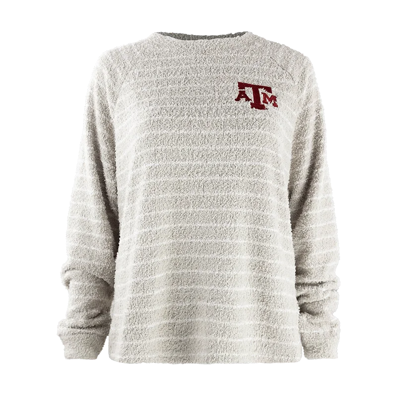 Texas A&M Fuzzy Striped Chenille Top Hoodies & Sweatshirts Fashion