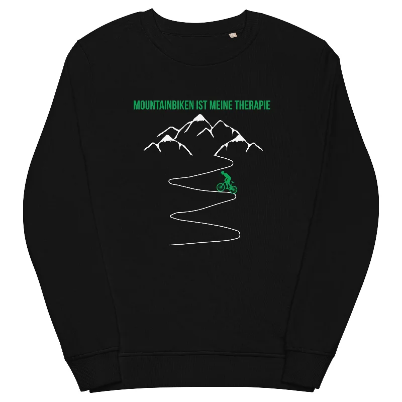 Mountainbiken ist meine Therapie - (M) - Unisex Premium Organic Sweatshirt Classic Zip Hoodie