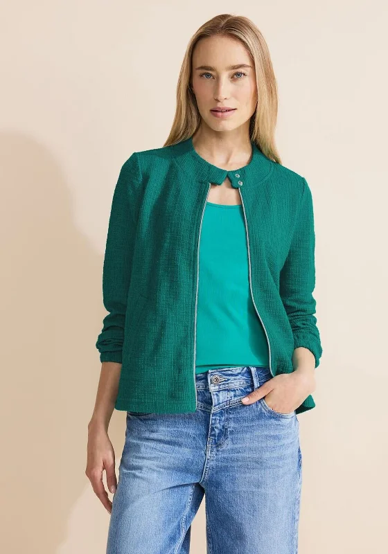 Street One Lightweight Knit Jacket, Green Women's elegant jackets