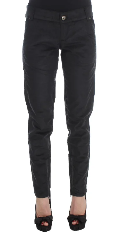 Ermanno Scervino Chic Black Regular Fit Trousers