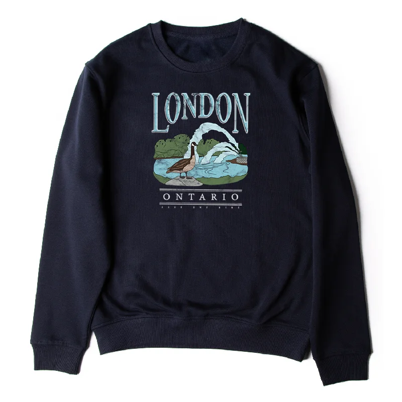 LONDON VINTAGE THAMES RIVER CREW (UNISEX) Warm Hoodie Sweatshirt