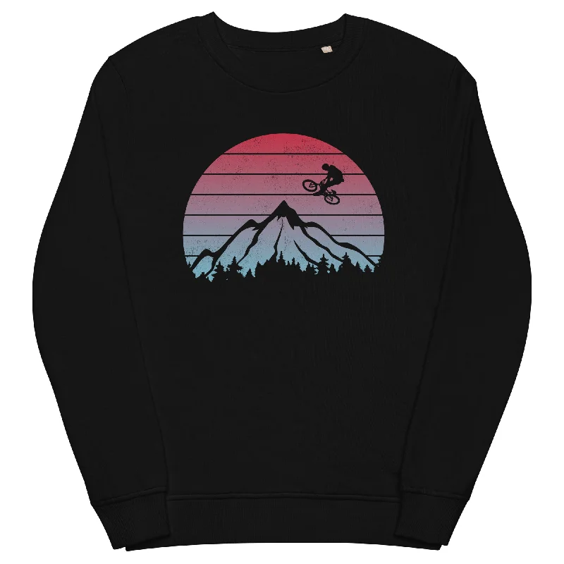 Mountainbiken Vintage - (M) - Unisex Premium Organic Sweatshirt Trendy Sweatshirt Hoodie