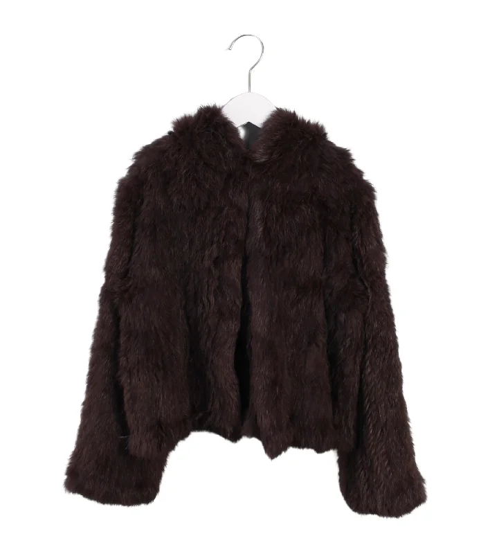 Bonpoint Fur Jacket 4T Women's autumn coats and jackets