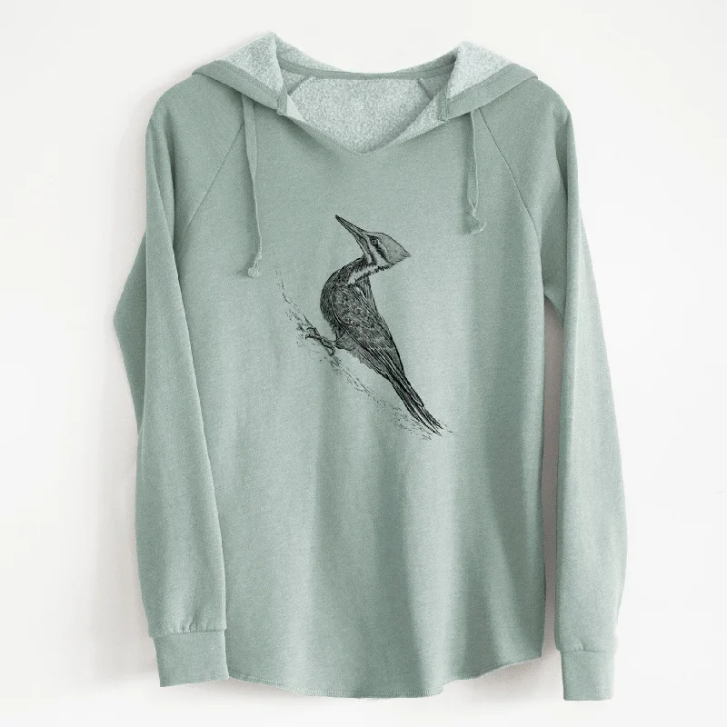 Pileated Woodpecker - Dryocopus pileatus - Cali Wave Hooded Sweatshirt Printed Hoodies for Women