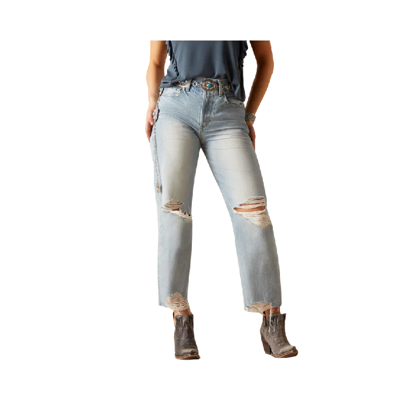 Ariat Women's Ultra High Rise Tomboy Straight Mykonos Jeans