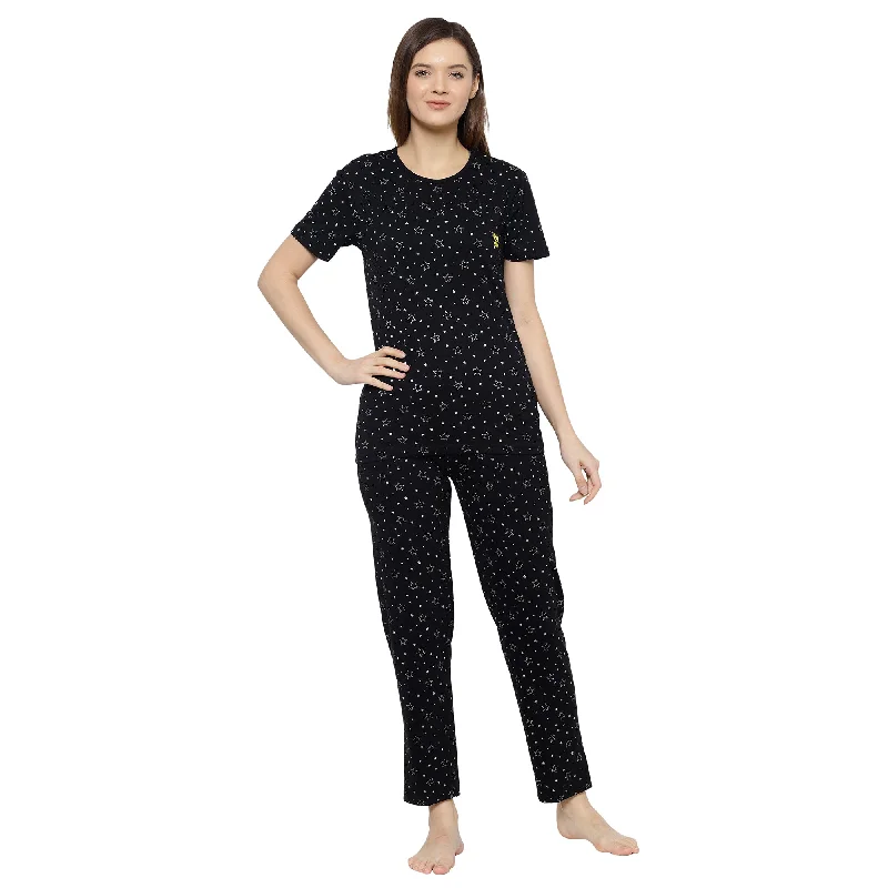 Vimal Jonney Black Women's Night Suit Best pajama sets for cold weather