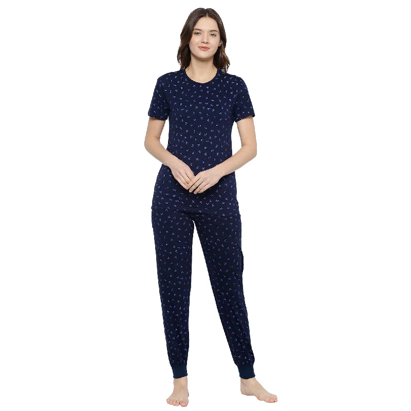 Vimal Jonney Dark Blue Women's Night Suit Bridal pajama sets