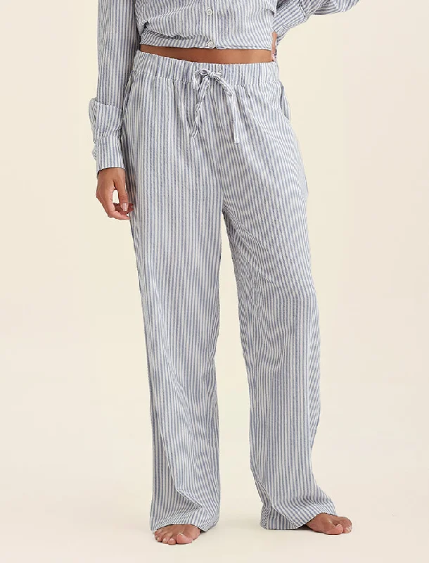 Sabine Seersucker Stripe Full Length Pant Softest pajama sets