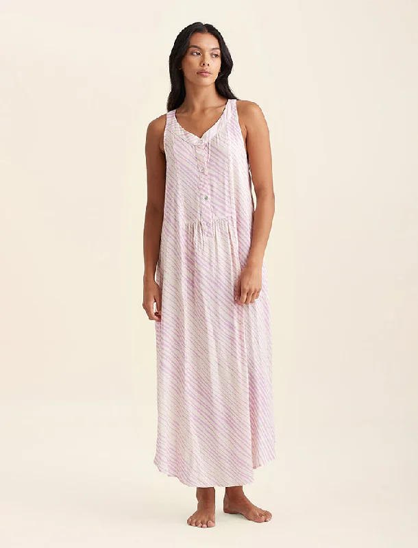 Tatiana Maxi Panel Front Nightie Couple pajama sets