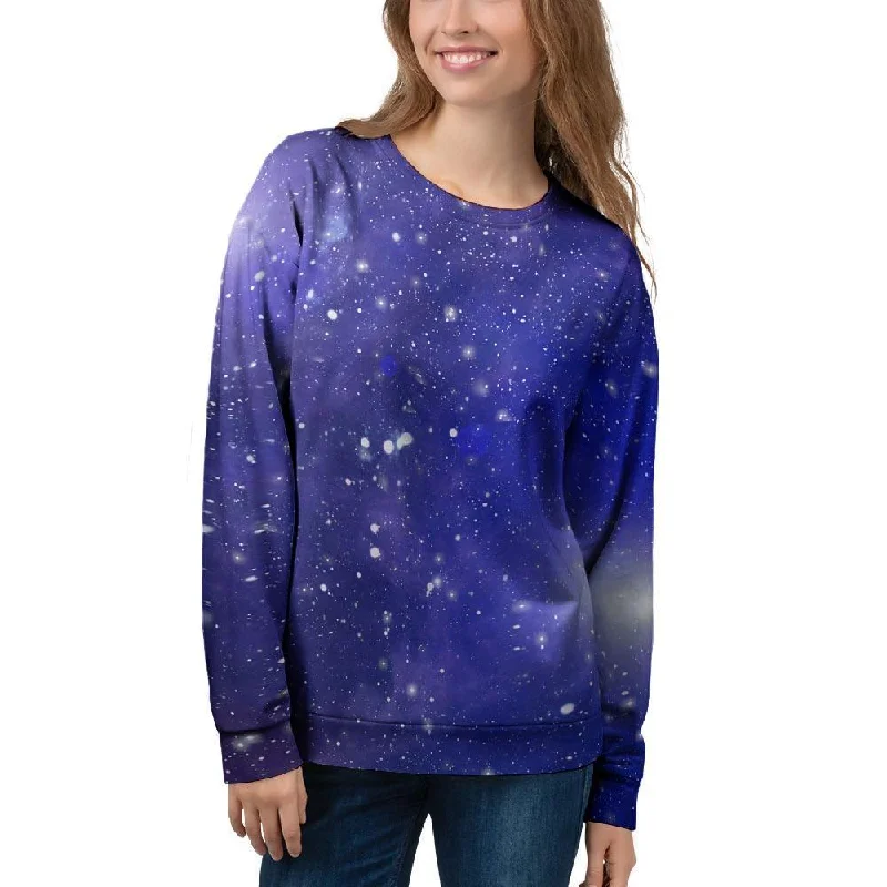 Blue Stardust Space Galaxy Women's Sweatshirt Best sweaters for formal occasions