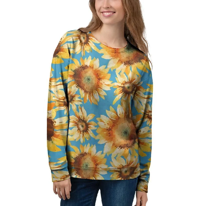 Blue Sunflower Women's Sweatshirt Budget-friendly sweaters