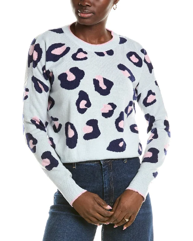 Brodie Cashmere Wool & Cashmere-Blend Intarsia Leopard Jumper Christmas sweaters