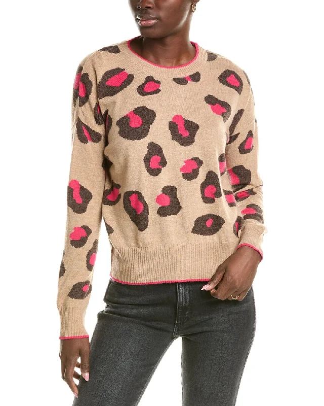 Brodie Cashmere Wool & Cashmere-Blend Intarsia Leopard Jumper Outdoor sweaters