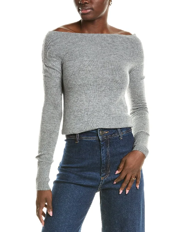 Brodie Cashmere Wool & Cashmere-Blend Off The Shoulder Jumper Boho-style sweaters