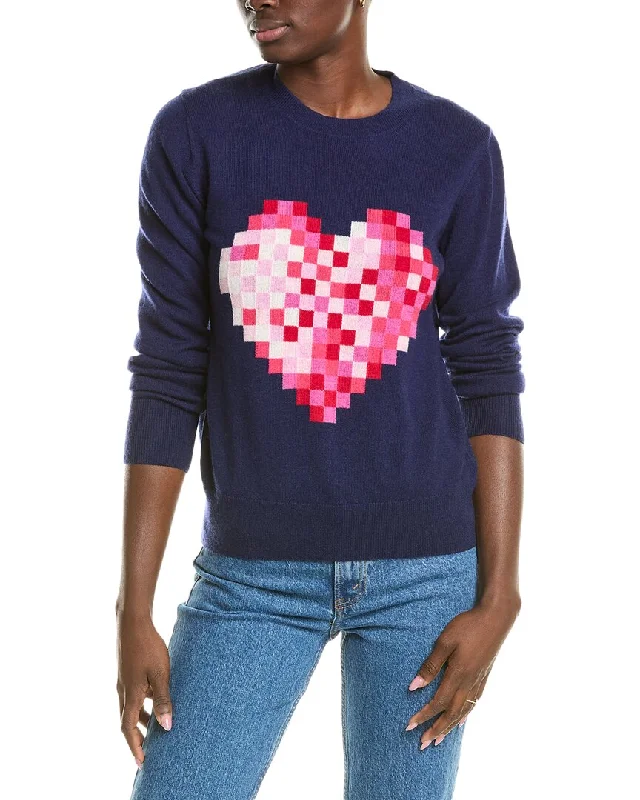 Brodie Cashmere Wool & Cashmere-Blend Pixel Heart Jumper Cashmere sweaters