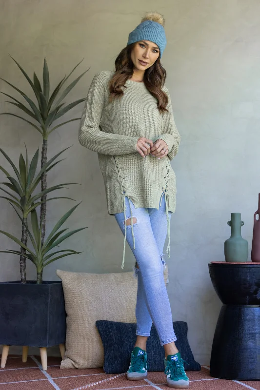 SAGE SOFT KNIT CRISSCROSS SWEATER-KNT21006 Warmest sweaters for extreme cold