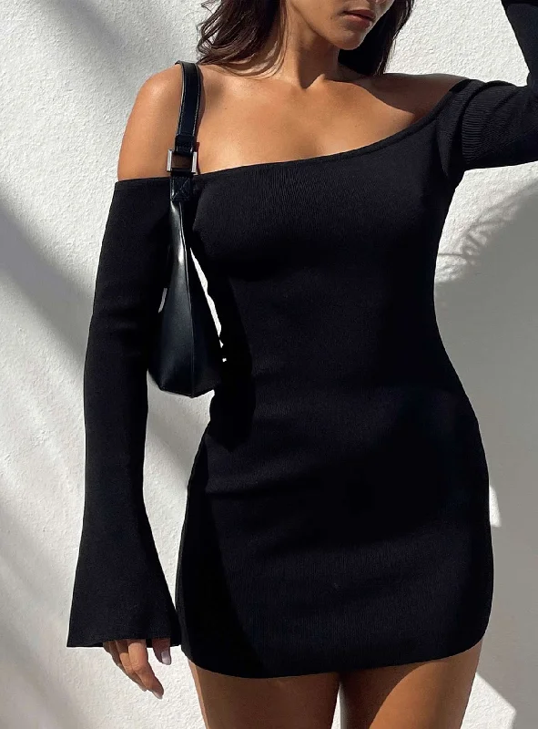 Parisa Long Sleeve Mini Dress Black ASOS mini dresses