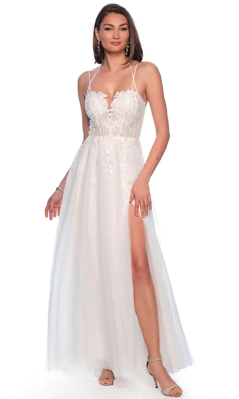 Dave & Johnny Bridal 11949 - Cross Strap Bridal Gown Elegant A-line Gown