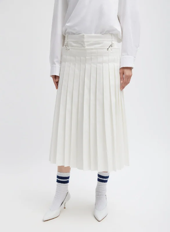 Chino Convertible Pleated Skirt Wrap unclassified skirts