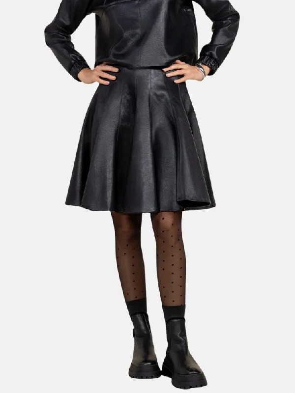 Chloe Leather Panel Skirt in Black Pastel unclassified skirts