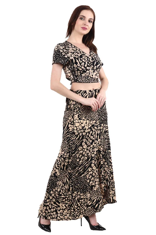 Leopard Printed Wrap Around Skirt Unique unclassified skirts