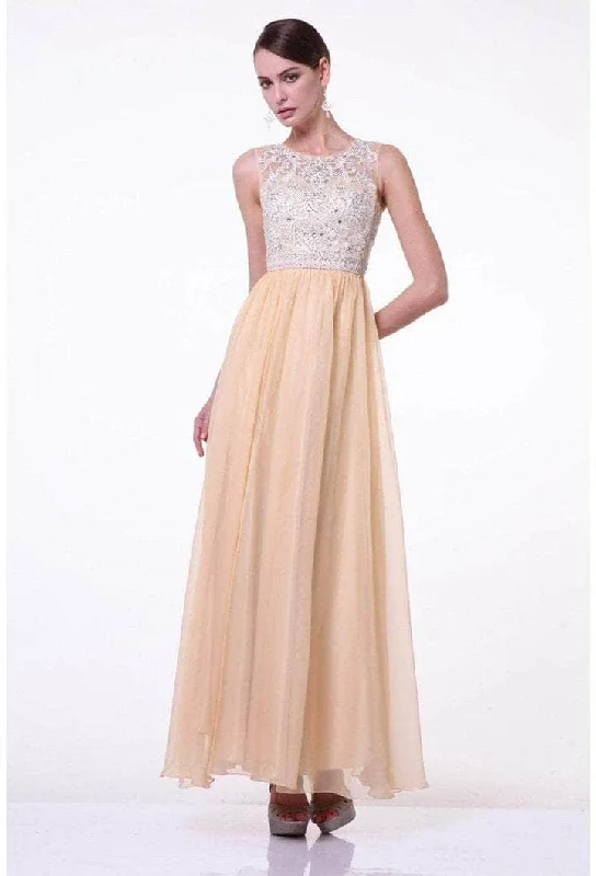 Cinderella Divine - Illusion Jewel A-Line Prom Gown J710 Best party dresses for formal events