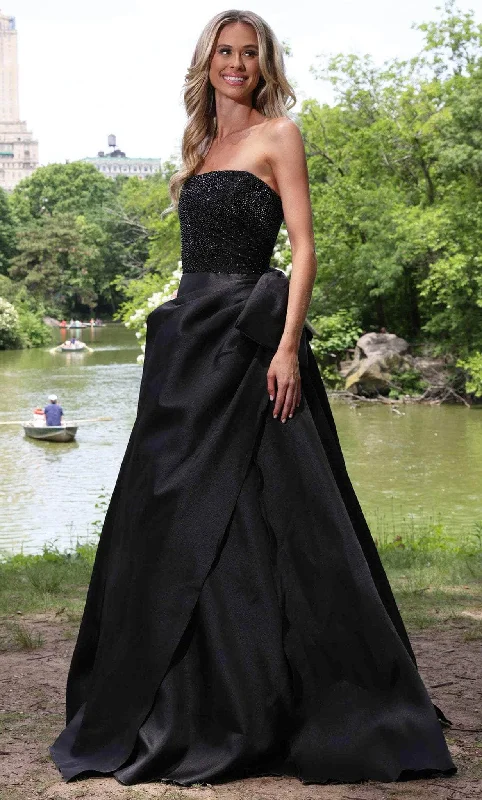 Colors Dress 2971 - Straight Across Bow Accent Ballgown Revolve party dresses