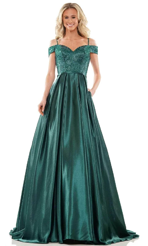 Colors Dress G1096 - Cold Shoulder Beaded Prom Gown Office party dresses