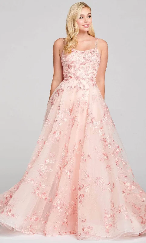 Ellie Wilde EW121066 - Scoop Appliqued Prom Gown Vintage party dresses