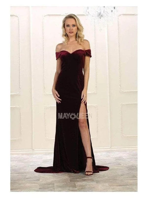 May Queen - Sweetheart Velvet Evening Dress RQ7533 Hot new arrivals in party dresses