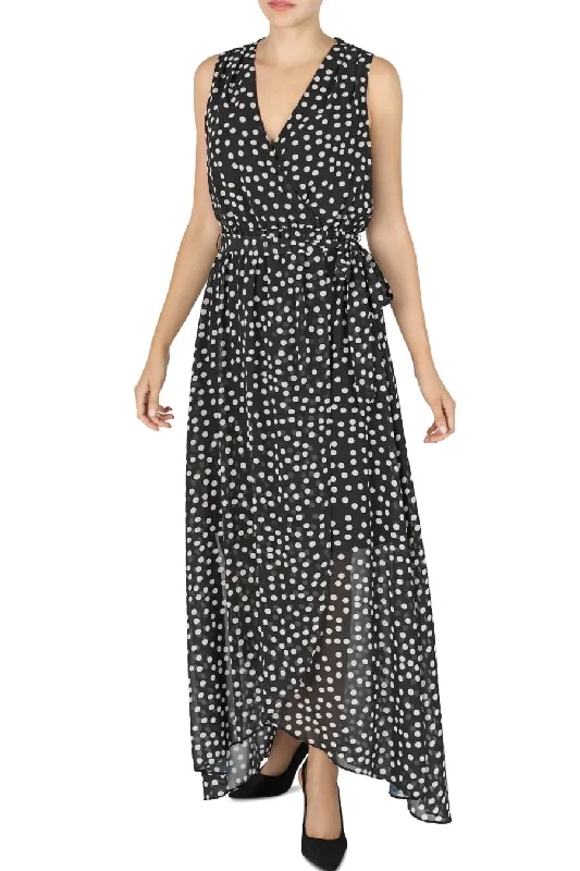 Donna Ricco V-Neck Hi-Low Maxi Dress Elegant maxi dresses