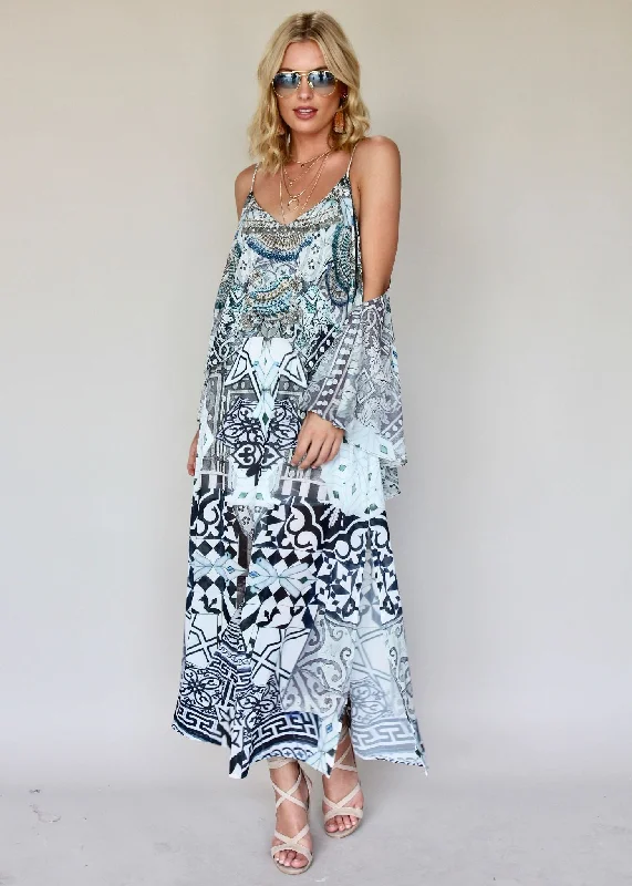 Golden Mind Maxi Dress - Aquarius Trendy maxi dresses under $50