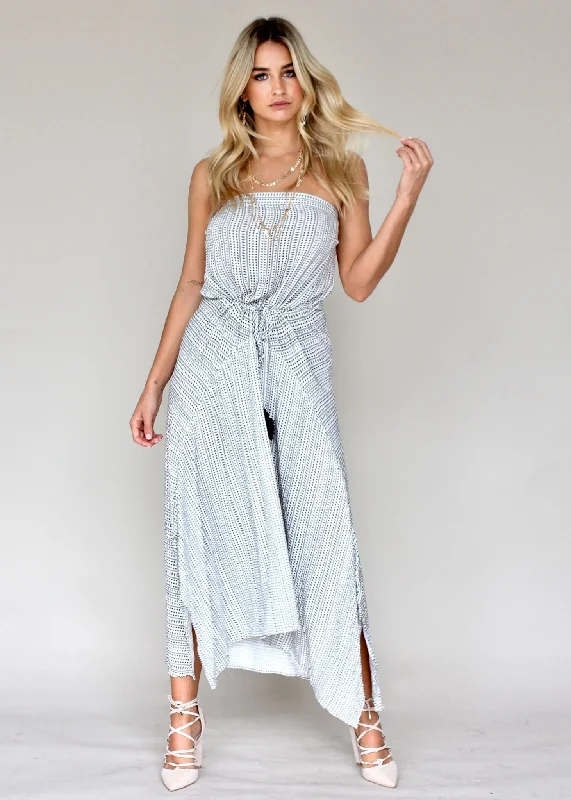 New Freedom Strapless Maxi Dress - Black/White Clubbing maxi dresses