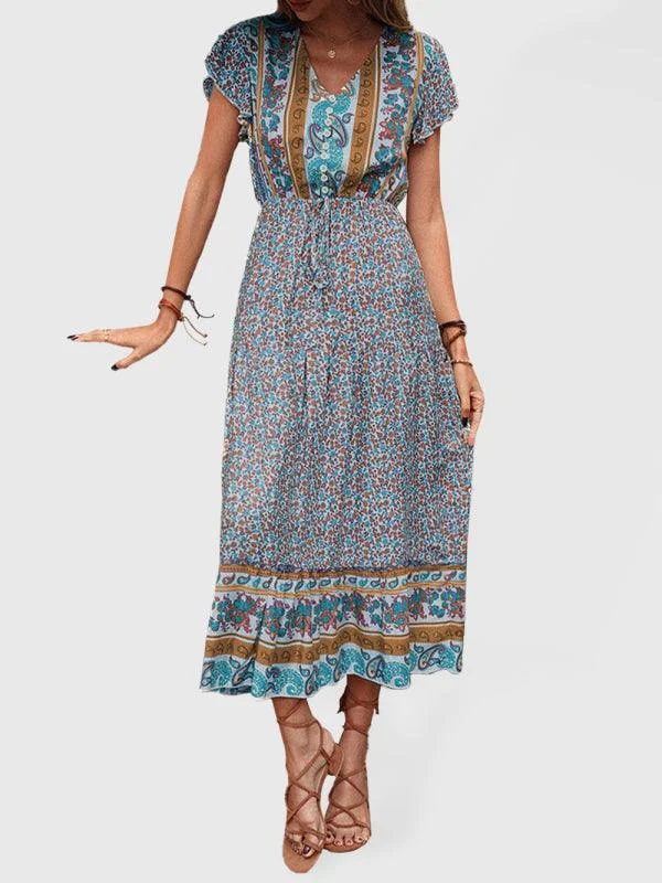 Printed Summer Maxi Dress Knitted maxi dresses