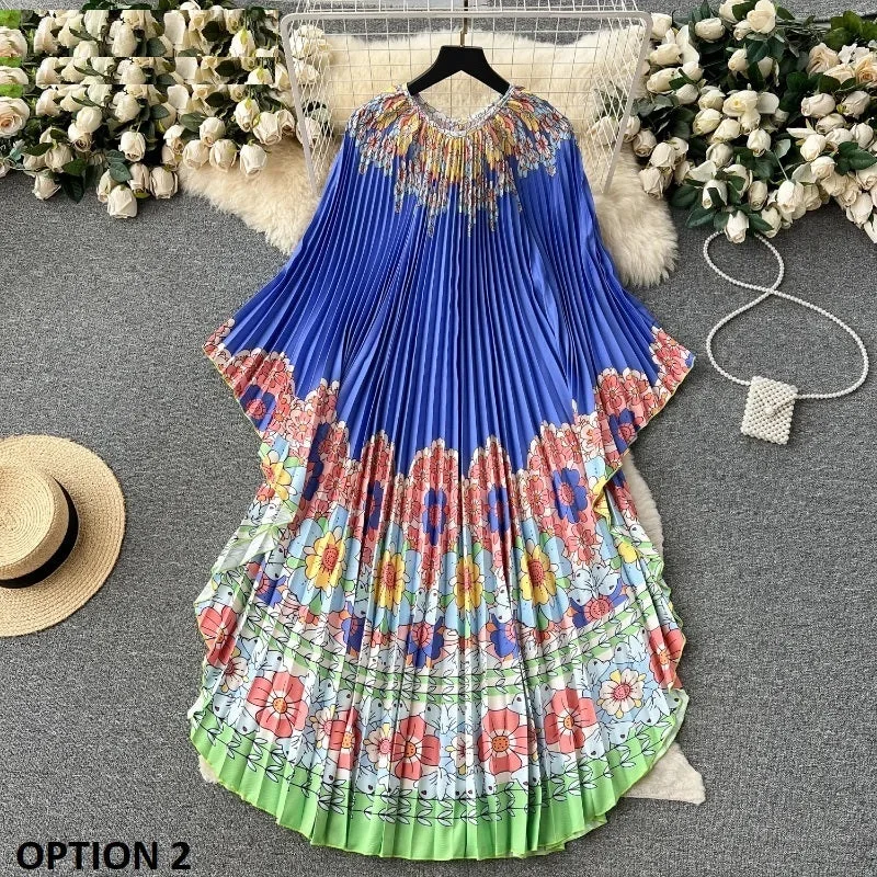 Summer Bat Sleeve Printed Dress CODE: READY1190 Midi floral dresses