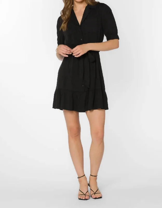 Belva Mini Dress In Black High-Waisted Mini Skirt