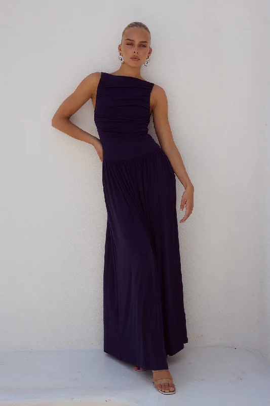 NALLA MAXI DRESS - NAVY Maxi Skirt Trend