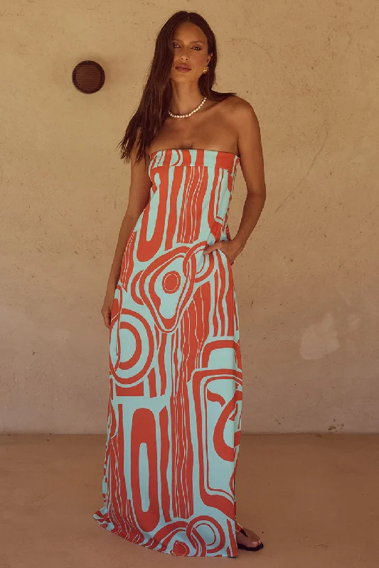 PHAEDRA MAXI DRESS - ALBA PRINT Soft Maxi Dress