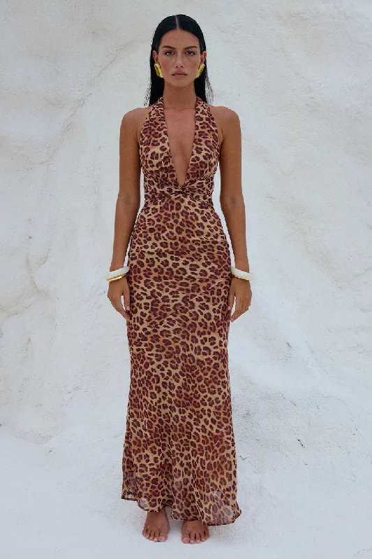 TENAYA MAXI DRESS - LEOPARD PRINT Bold Maxi Skirt