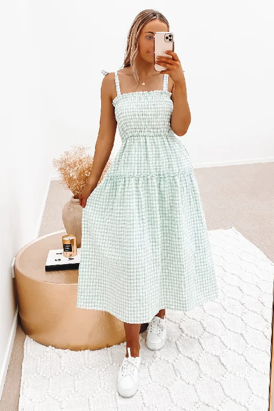 Skye Midi Dress Sage Structured Midi Skirt